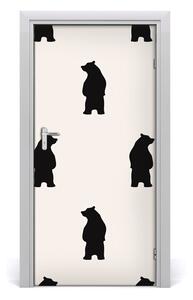 Samolepiace fototapety na dvere medvieďatá 95x205 cm