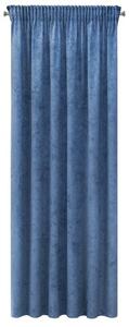 Modrý zamatový záves na páske ANISA 140x270 cm