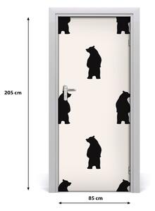 Samolepiace fototapety na dvere medvieďatá 85x205 cm