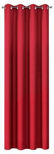 Červený záves na krúžkoch RITA 140x250 cm