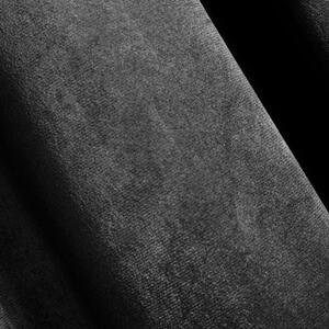 Čierny zamatový záves na krúžkoch ROSA 140x250 cm