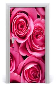 Samolepiace fototapety na dvere ružová ruža 95x205 cm