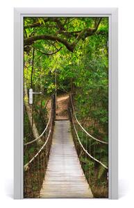 Fototapeta na dvere visiaci most v lese 95x205 cm