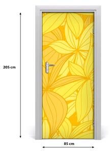 Samolepiace fototapety na dvere žlté kvety 85x205 cm