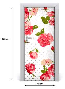 Samolepiace fototapety na dvere divoká ruža 85x205 cm