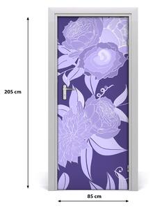 Samolepiace fototapety na dvere kvetinový vzor 85x205 cm