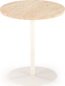 HALMAR Konferenčný stolík Traverso 35 cm travertín/biely