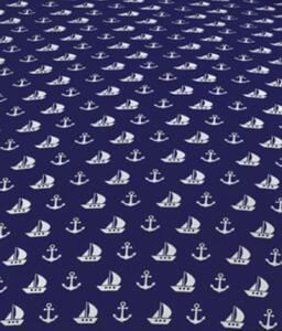 Obliečky bavlnené Yachting modrý TiaHome - 1x vankúš 65x45cm, 1x paplón 130x90cm