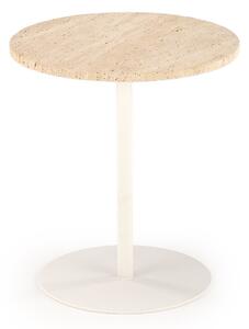 HALMAR Konferenčný stolík Traverso 45 cm travertín/biely