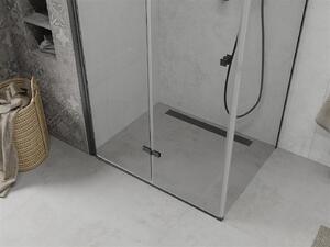 Mexen Lima, sprchovací kút 90 (dvere) x 80 (stena) cm, 6mm číre sklo, čierny profil, 856-090-080-70-00