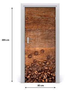 Samolepiace fototapety na dvere zrnká kávy 85x205 cm