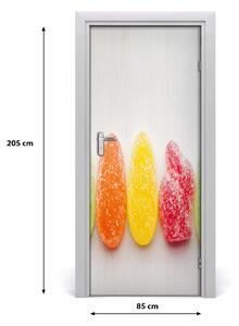 Samolepiace fototapety na dvere farebné želé 85x205 cm