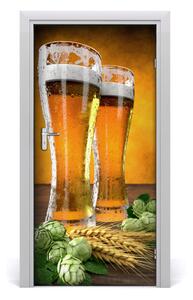 Fototapeta na dvere samolepiace dva poháre piva 95x205 cm