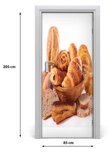 Fototapeta na dvere samolepiace pečivo v koši 85x205 cm