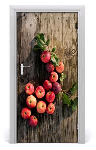 Fototapeta na dvere samolepiace jablká na stole 95x205 cm
