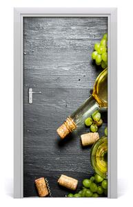 Fototapeta na dvere samolepiace hrozno a víno 95x205 cm