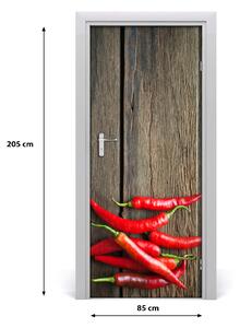 Fototapeta na dvere samolepiace chilli 85x205 cm