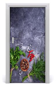 Fototapeta na dvere samolepiace bylinky a korenie 95x205 cm