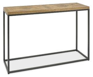 LivinHill Konzolový stolík Indus 116 cm z masívu dub prírodný/grafit