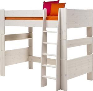 Detská vyvýšená posteľ Dany 90x200 cm (výška 164cm) - masív / biela