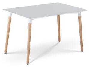 Jedálenský stôl ERVIN prírodná/biela, šírka 120 cm