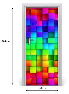 Samolepiace fototapety na dvere farebné krabičky 85x205 cm