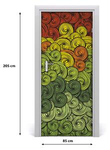 Samolepiace fototapety na dvere farebné vlny 85x205 cm