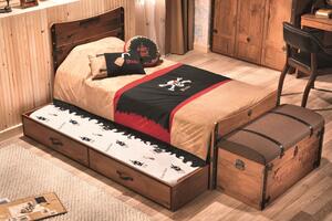 Detská posteľ Jack 100x200cm so zásuvkou - dub lancelot