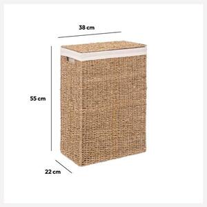 5five Simply Smart Kôš na bielizeň REED 40 L bavlnený rákos prírodný