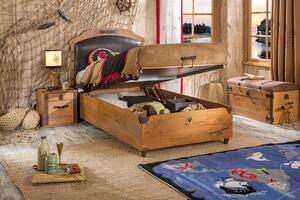 Detská posteľ Jack 100x200cm s úložným priestorom - dub lancelot