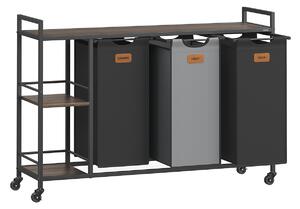 SONGMICS Kôš na bielizeň Vasagle Asas 150 l čierny/šedý/hnedý