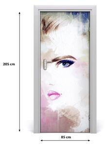 Samolepiace fototapety na dvere abstrakcie žena 85x205 cm