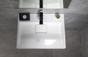 Sapho AMUR umývadlo, liaty mramor, 60x45cm, kryt výpuste, biela