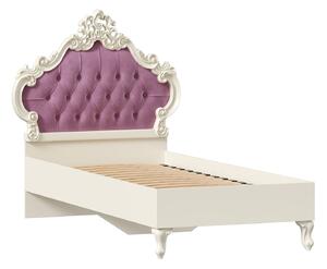 Detská posteľ s roštom Comtesa 90x200cm - alabaster/fialová