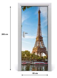 Fototapeta samolepiace na dvere Eiffelova veža 85x205 cm