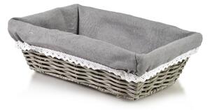Mondex Košík WILL 28x18x9 cm sivý