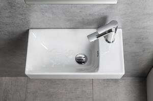 Sapho, NUALI keramické umývadlo 50x25 cm, pravé, biela, TU0122