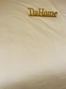 Obliečky damaškové svetlo hnedé TiaHome - 1x Vankúš 90x70cm, 1x Paplón 140x200cm