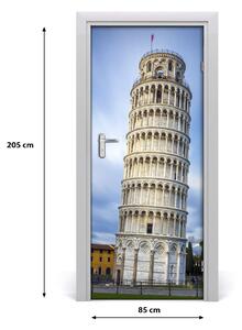 Fototapeta samolepiace dvere šikmá veža PIZAY 85x205 cm