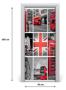 Fototapeta samolepiace na dvere koláž Londýn 85x205 cm