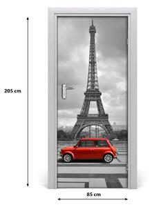 Fototapeta samolepiace dvere Eiffelova veža auto 85x205 cm
