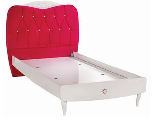 Detská posteľ Rosie 100x200cm - biela/rubínová