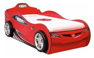 Detská posteľ auto SUPER s prístelkou 90x190cm - červená