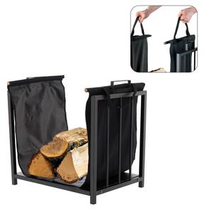 Garden Line Kovový stojan na drevo HEATFIRE čierny