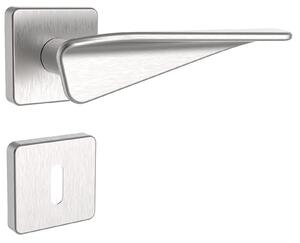 Dverové kovanie ROSTEX VICENZA/H s čapmi (NEREZ MAT), kľučka-kľučka, WC kľúč, ROSTEX Nerez mat