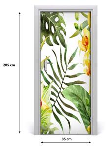 Fototapeta samolepiace tropické kvety 85x205 cm
