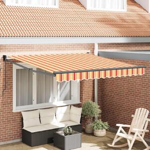 Maison Exclusive – Manuálna markíza, 3 x 2,5 m, pruhovaná (žltá, oranžová a biela)