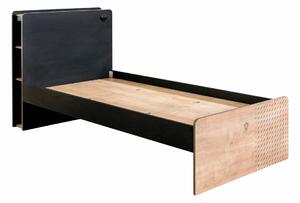 Detská posteľ Sirius so zásuvkou 100x200cm - dub čierny/dub zlatý