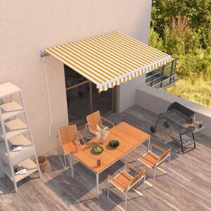 Maison Exclusive – Manuálna markíza, 3,5 x 2,5 m, prúžkovaná (žltá a biela)