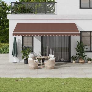 Maison Exclusive – Manuálna markíza, 5 x 3 m, hnedá, 100% polyester